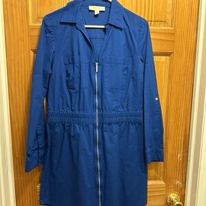 Michael Kors Zip Front Shirt Dress Size Large